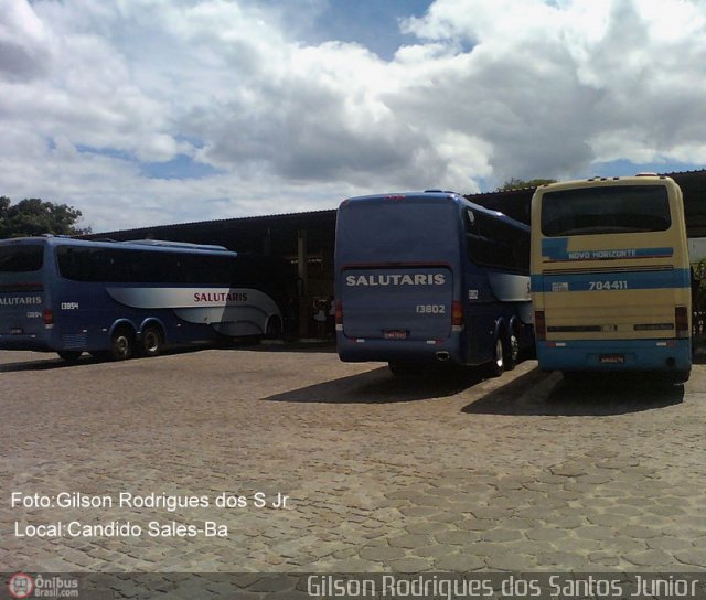 Viação Salutaris e Turismo 13802 na cidade de Cândido Sales, Bahia, Brasil, por Gilson Rodrigues dos Santos Junior. Número da foto: #319030.
