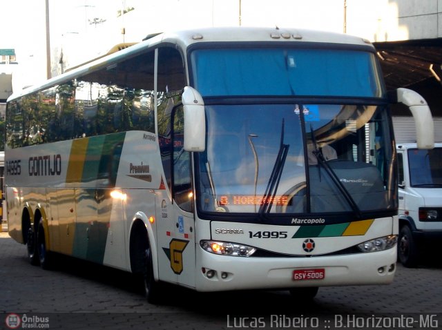 Empresa Gontijo de Transportes 14995 na cidade de Belo Horizonte, Minas Gerais, Brasil, por Lucas  Ribeiro. Número da foto: #318982.