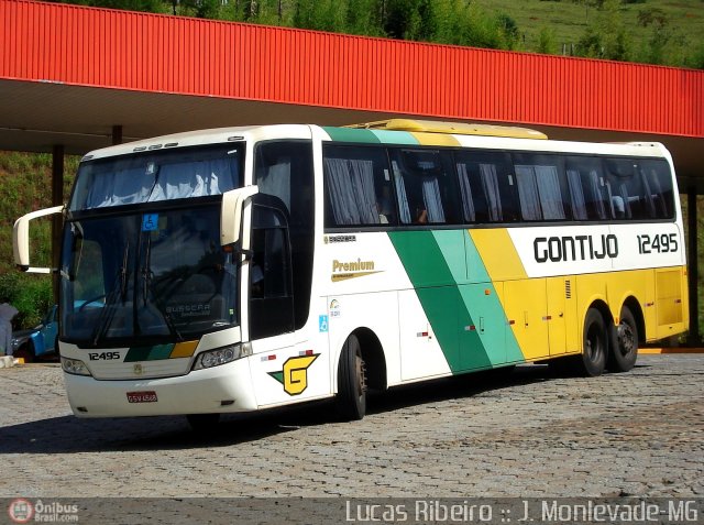 Empresa Gontijo de Transportes 12495 na cidade de João Monlevade, Minas Gerais, Brasil, por Lucas  Ribeiro. Número da foto: #321273.