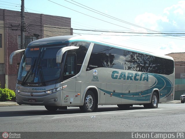 Viação Garcia 7426 na cidade de Ponta Grossa, Paraná, Brasil, por Edson Campos. ID da foto: 324364.