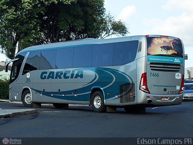 Viação Garcia 7466 na cidade de Ponta Grossa, Paraná, Brasil, por Edson Campos. Número da foto: #326346.
