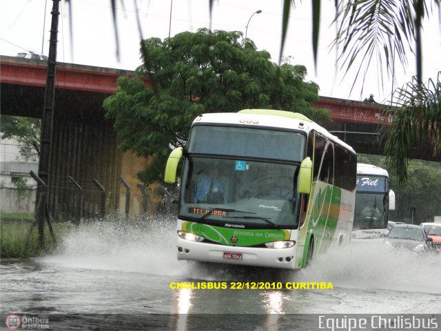 Expresso Princesa dos Campos 5695 na cidade de Curitiba, Paraná, Brasil, por Paulo Roberto Chulis. ID da foto: 327250.