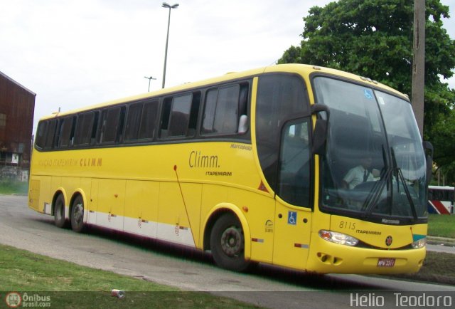 Viação Itapemirim 8115 na cidade de Rio de Janeiro, Rio de Janeiro, Brasil, por Hélio  Teodoro. ID da foto: 329441.