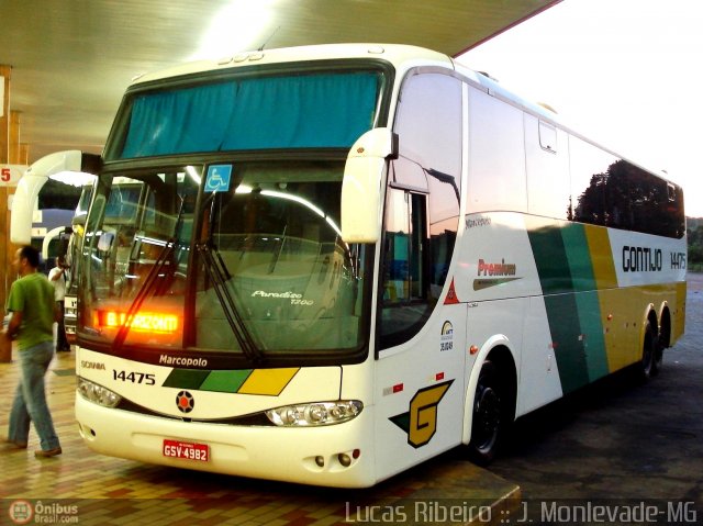 Empresa Gontijo de Transportes 14475 na cidade de João Monlevade, Minas Gerais, Brasil, por Lucas  Ribeiro. Número da foto: #332138.