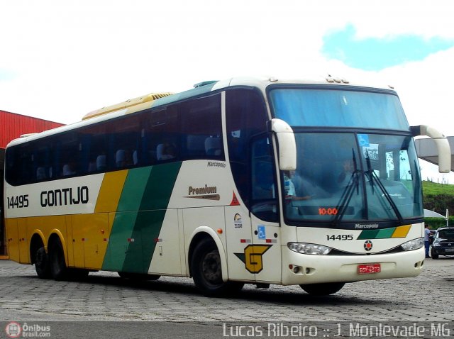 Empresa Gontijo de Transportes 14495 na cidade de João Monlevade, Minas Gerais, Brasil, por Lucas  Ribeiro. Número da foto: #332140.