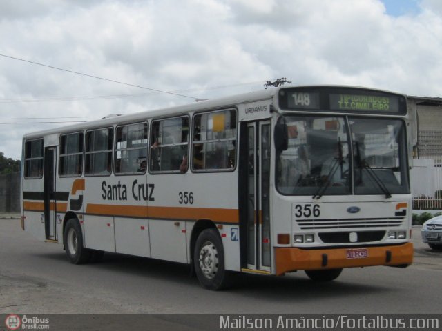 Auto Viação Santa Cruz 356 na cidade de Jaboatão dos Guararapes, Pernambuco, Brasil, por Mailson Amâncio. Número da foto: #331648.
