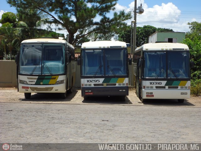 Empresa Gontijo de Transportes 10295 na cidade de Pirapora, Minas Gerais, Brasil, por Wagner Gontijo Várzea da Palma-mg. ID da foto: 332833.