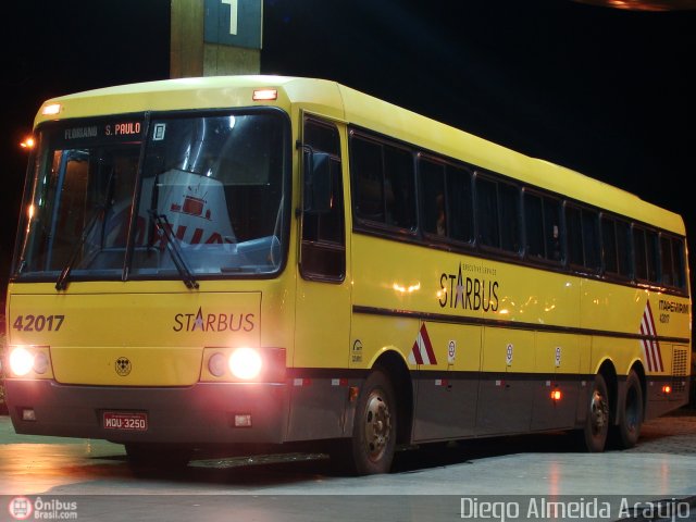 Viação Itapemirim 42017 na cidade de Uberlândia, Minas Gerais, Brasil, por Diego Almeida Araujo. ID da foto: 333170.