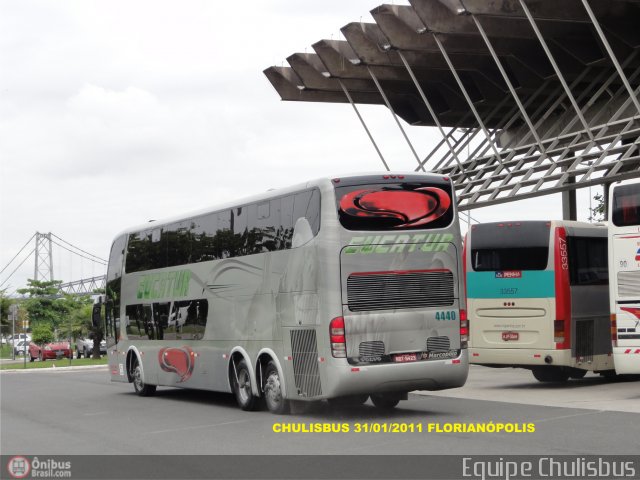 Eucatur - Empresa União Cascavel de Transportes e Turismo 4440 na cidade de Florianópolis, Santa Catarina, Brasil, por Paulo Roberto Chulis. Número da foto: #308024.