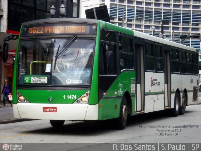 Viação Santa Brígida 1 1474 na cidade de São Paulo, São Paulo, Brasil, por Rafael Santos. ID da foto: 307489.