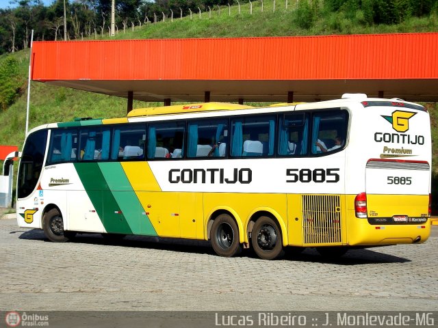 Empresa Gontijo de Transportes 5885 na cidade de João Monlevade, Minas Gerais, Brasil, por Lucas  Ribeiro. ID da foto: 308534.