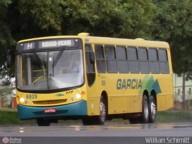 Viação Garcia 6939 na cidade de Mandaguari, Paraná, Brasil, por Willian Schimitt. ID da foto: 310005.