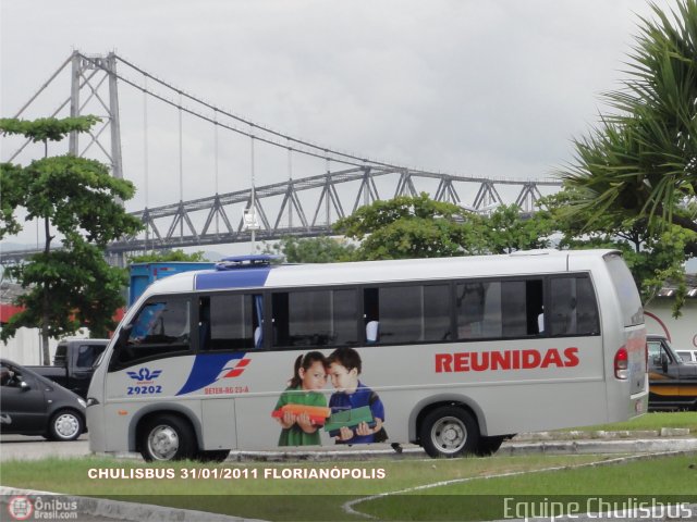 Reunidas Transportes Coletivos 29202 na cidade de Florianópolis, Santa Catarina, Brasil, por Paulo Roberto Chulis. Número da foto: #310206.