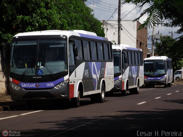 Viação São Luiz 1495 na cidade de Araçatuba, São Paulo, Brasil, por Cesar H. Pereira. Número da foto: #311062.