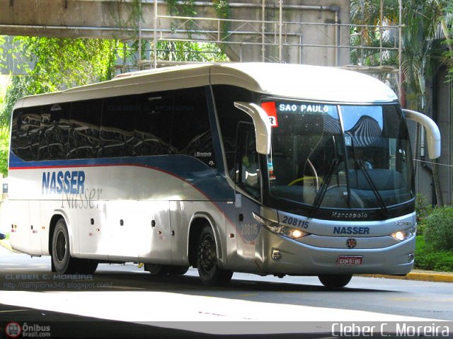 Viação Nasser 208115 na cidade de São Paulo, São Paulo, Brasil, por Cleber C.  Moreira. Número da foto: #311868.