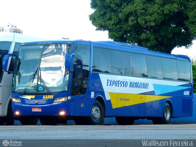 Expresso Araguari 66101 na cidade de Goiânia, Goiás, Brasil, por Wallison Ferreira. ID da foto: 313220.