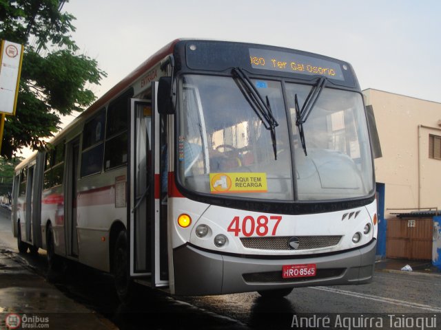 Viação Campo Grande 4087 na cidade de Campo Grande, Mato Grosso do Sul, Brasil, por André Aguirra Taioqui. Número da foto: #313613.