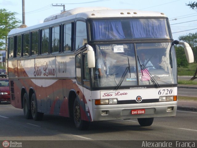 Expresso São Luiz 6720 na cidade de Aracaju, Sergipe, Brasil, por Alexandre  França. ID da foto: 343162.