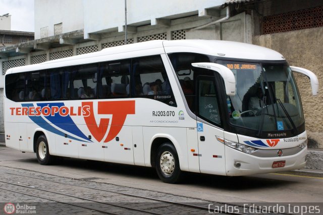 Viação Teresópolis RJ 203.070 na cidade de Rio de Janeiro, Rio de Janeiro, Brasil, por Carlos Eduardo Lopes. Número da foto: #344287.