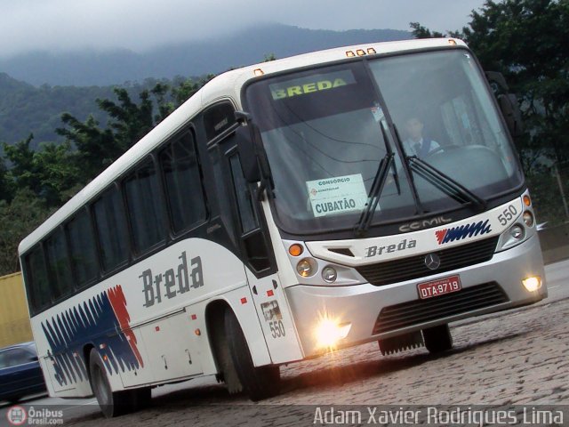 Breda Transportes e Serviços 550 na cidade de Cubatão, São Paulo, Brasil, por Adam Xavier Rodrigues Lima. Número da foto: #346657.