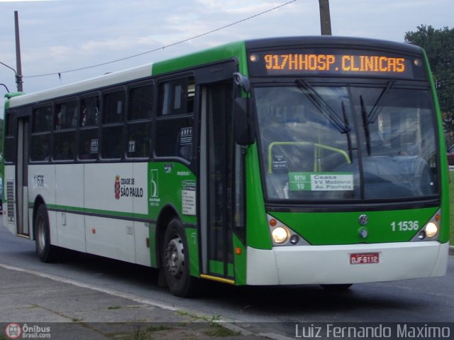 Viação Santa Brígida 1 1536 na cidade de São Paulo, São Paulo, Brasil, por Luiz Fernando Maximo. ID da foto: 346577.