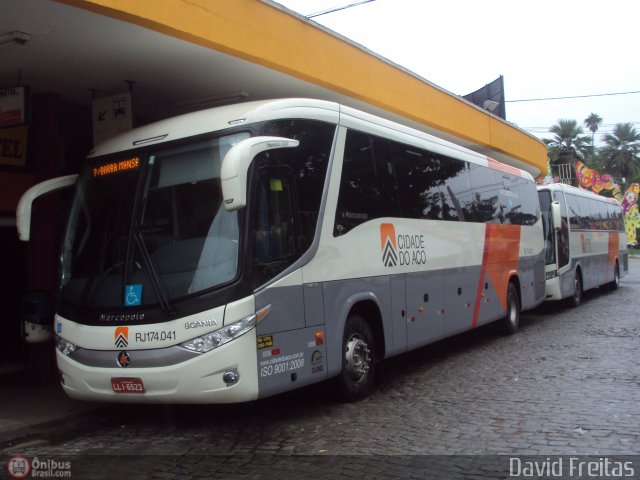 Viação Cidade do Aço RJ 174.041 na cidade de Piraí, Rio de Janeiro, Brasil, por David Freitas. Número da foto: #347466.