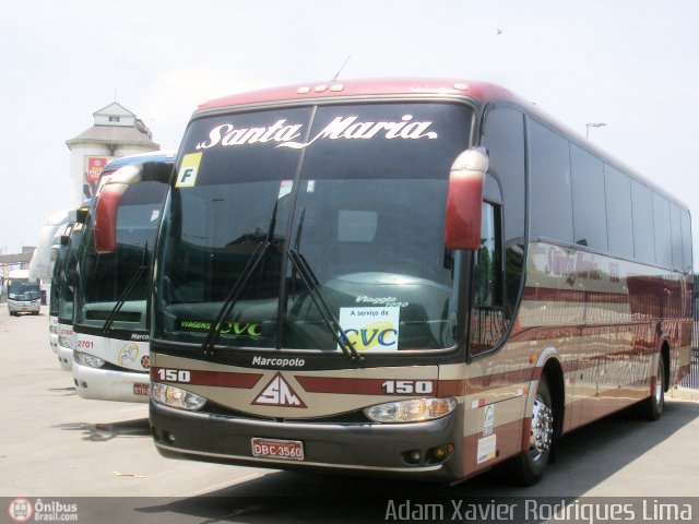 Santa Maria Fretamento e Turismo > Transportes Santa Maria(SP) 150 na cidade de Santos, São Paulo, Brasil, por Adam Xavier Rodrigues Lima. Número da foto: #348801.