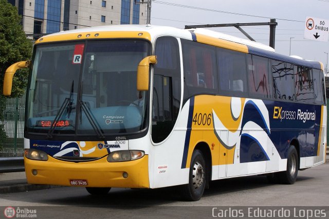 Expresso Regional 4006 na cidade de São Paulo, São Paulo, Brasil, por Carlos Eduardo Lopes. Número da foto: #348675.