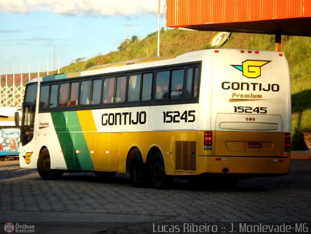 Empresa Gontijo de Transportes 15245 na cidade de João Monlevade, Minas Gerais, Brasil, por Lucas  Ribeiro. Número da foto: #349860.