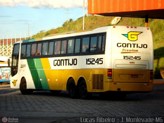 Empresa Gontijo de Transportes 15245 na cidade de João Monlevade, Minas Gerais, Brasil, por Lucas  Ribeiro. ID da foto: 349860.