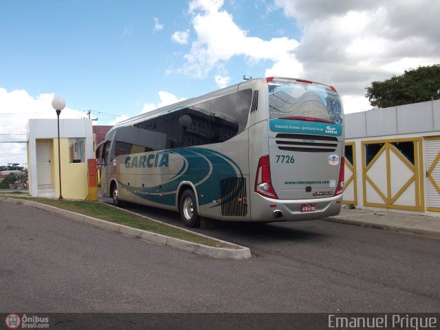 Viação Garcia 7726 na cidade de Ponta Grossa, Paraná, Brasil, por Emanuel Prique. Número da foto: #351442.