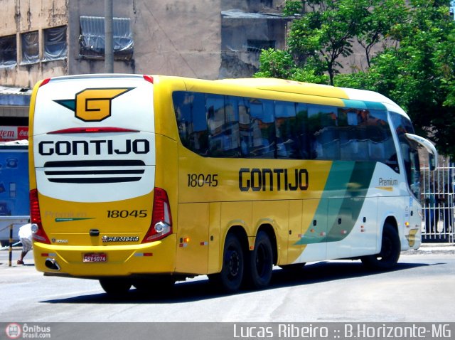 Empresa Gontijo de Transportes 18045 na cidade de Belo Horizonte, Minas Gerais, Brasil, por Lucas  Ribeiro. Número da foto: #351028.