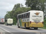 Empresa Gontijo de Transportes 9870 na cidade de Vitória da Conquista, Bahia, Brasil, por Cleber Bus. ID da foto: :id.