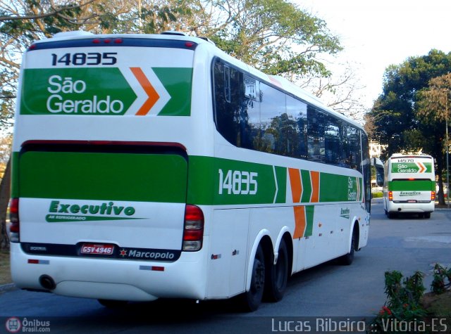 Cia. São Geraldo de Viação 14835 na cidade de Vitória, Espírito Santo, Brasil, por Lucas  Ribeiro. Número da foto: #352226.