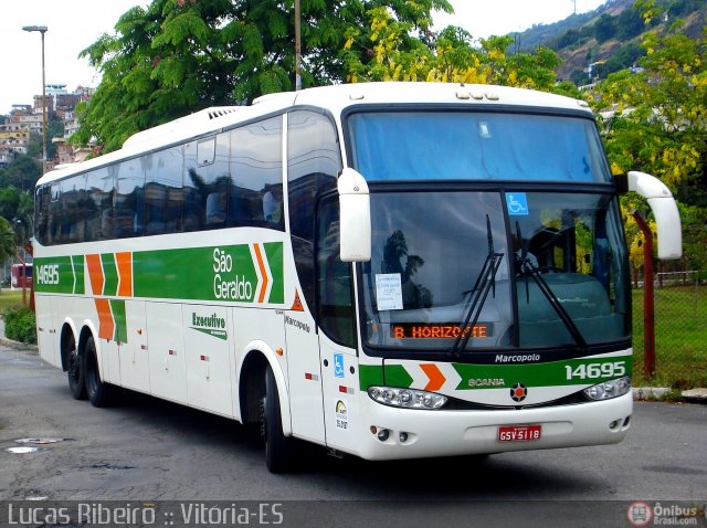 Cia. São Geraldo de Viação 14695 na cidade de Vitória, Espírito Santo, Brasil, por Lucas  Ribeiro. Número da foto: #352215.