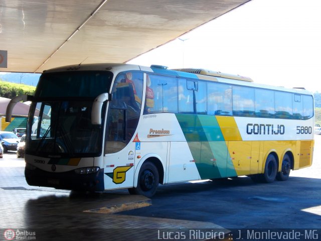 Empresa Gontijo de Transportes 5880 na cidade de João Monlevade, Minas Gerais, Brasil, por Lucas  Ribeiro. ID da foto: 352252.