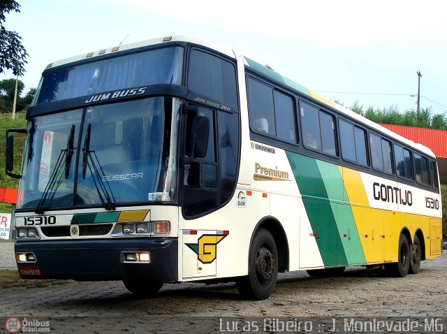 Empresa Gontijo de Transportes 15310 na cidade de João Monlevade, Minas Gerais, Brasil, por Lucas  Ribeiro. Número da foto: #334515.