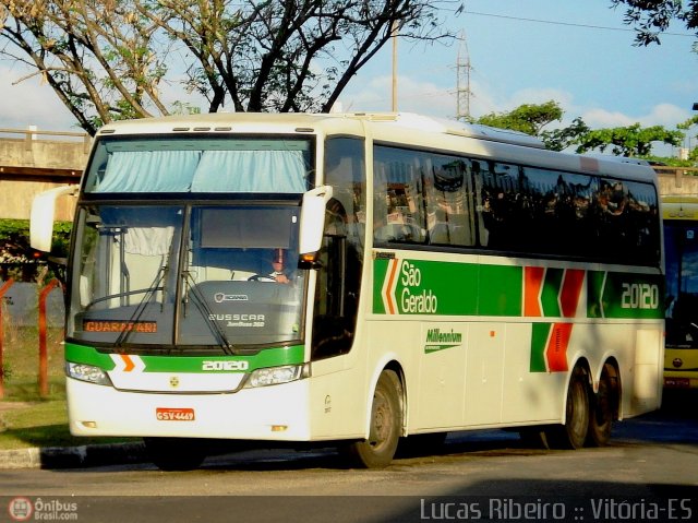Cia. São Geraldo de Viação 20120 na cidade de Vitória, Espírito Santo, Brasil, por Lucas  Ribeiro. Número da foto: #355118.