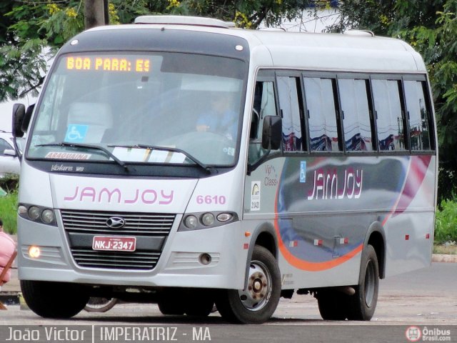 Viação Jam Joy 6610 na cidade de Imperatriz, Maranhão, Brasil, por João Victor. ID da foto: 356054.