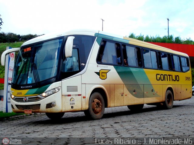 Empresa Gontijo de Transportes 3195 na cidade de João Monlevade, Minas Gerais, Brasil, por Lucas  Ribeiro. Número da foto: #358359.
