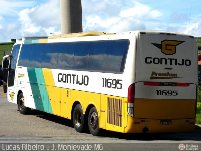 Empresa Gontijo de Transportes 11695 na cidade de João Monlevade, Minas Gerais, Brasil, por Lucas  Ribeiro. Número da foto: #359481.