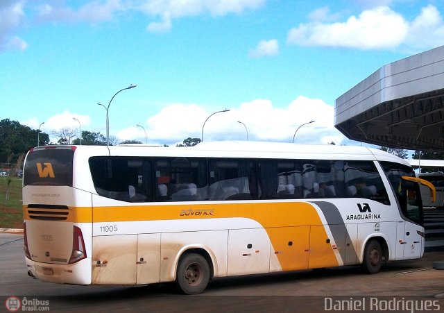 Viação Araguarina 11005 na cidade de Brasília, Distrito Federal, Brasil, por Daniel Rodrigues. Número da foto: #360083.