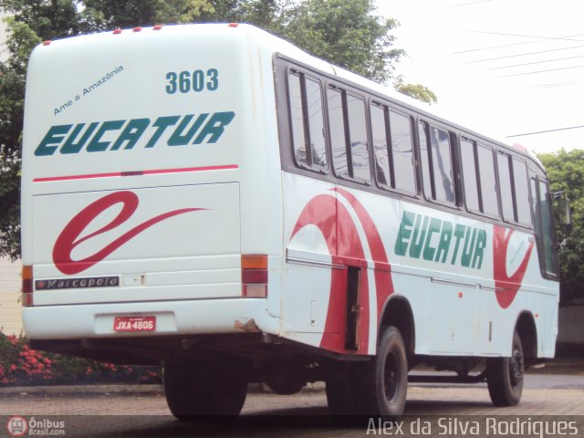 Eucatur - Empresa União Cascavel de Transportes e Turismo 3603 na cidade de Ji-Paraná, Rondônia, Brasil, por Alex da Silva Rodrigues. ID da foto: 359078.