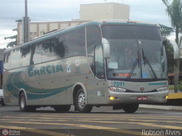 Viação Garcia 7591 na cidade de Londrina, Paraná, Brasil, por Robson Alves. Número da foto: #361596.