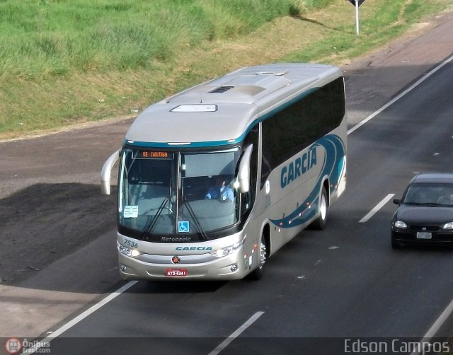 Viação Garcia 7536 na cidade de Ponta Grossa, Paraná, Brasil, por Edson Campos. Número da foto: #361786.