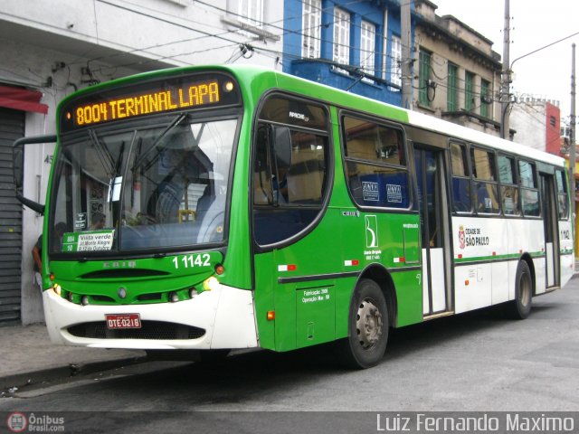 Viação Santa Brígida 1 1142 na cidade de São Paulo, São Paulo, Brasil, por Luiz Fernando Maximo. ID da foto: 364625.