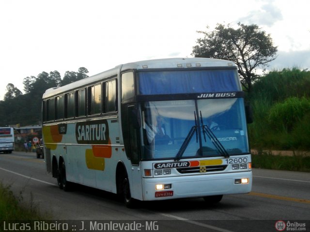 Saritur - Santa Rita Transporte Urbano e Rodoviário 12600 na cidade de João Monlevade, Minas Gerais, Brasil, por Lucas  Ribeiro. Número da foto: #364477.