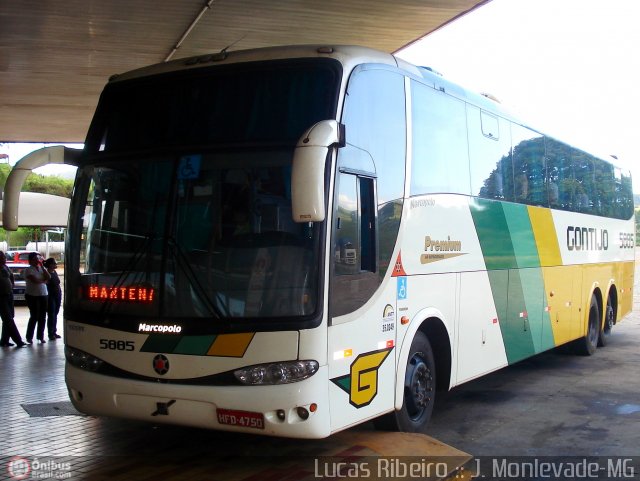 Empresa Gontijo de Transportes 5885 na cidade de João Monlevade, Minas Gerais, Brasil, por Lucas  Ribeiro. ID da foto: 364607.