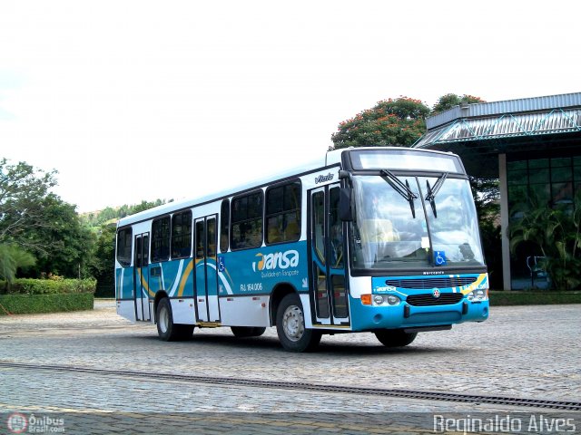 TRANSA - Transa Transporte Coletivo RJ 164.006 na cidade de Três Rios, Rio de Janeiro, Brasil, por Reginaldo Alves. Número da foto: #335982.