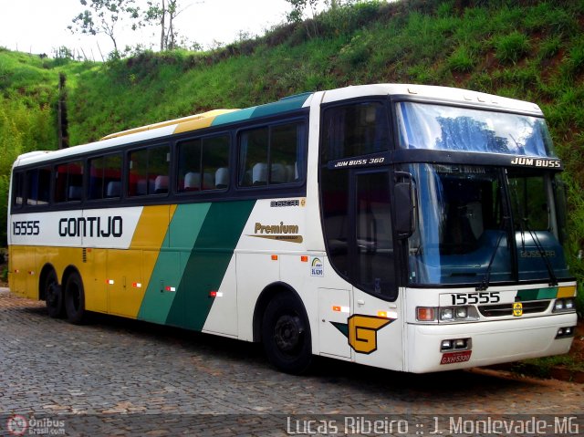 Empresa Gontijo de Transportes 15555 na cidade de João Monlevade, Minas Gerais, Brasil, por Lucas  Ribeiro. ID da foto: 336259.